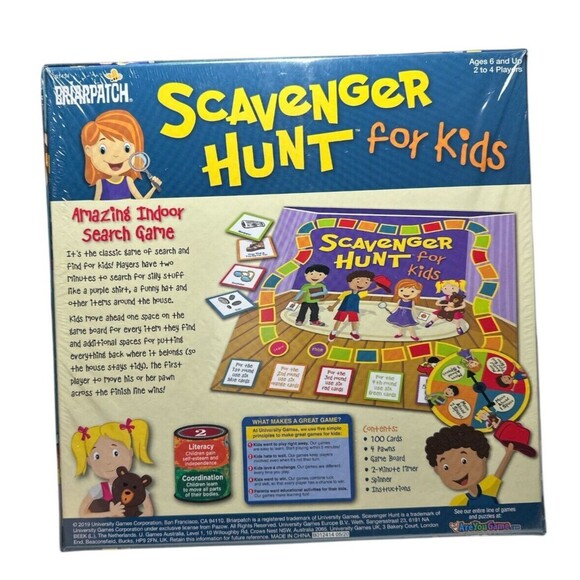 Scavenger Hunt for Kids Board Game by Briarpatch Indoor Search & Find NEW SEALED - Picture 2 of 2